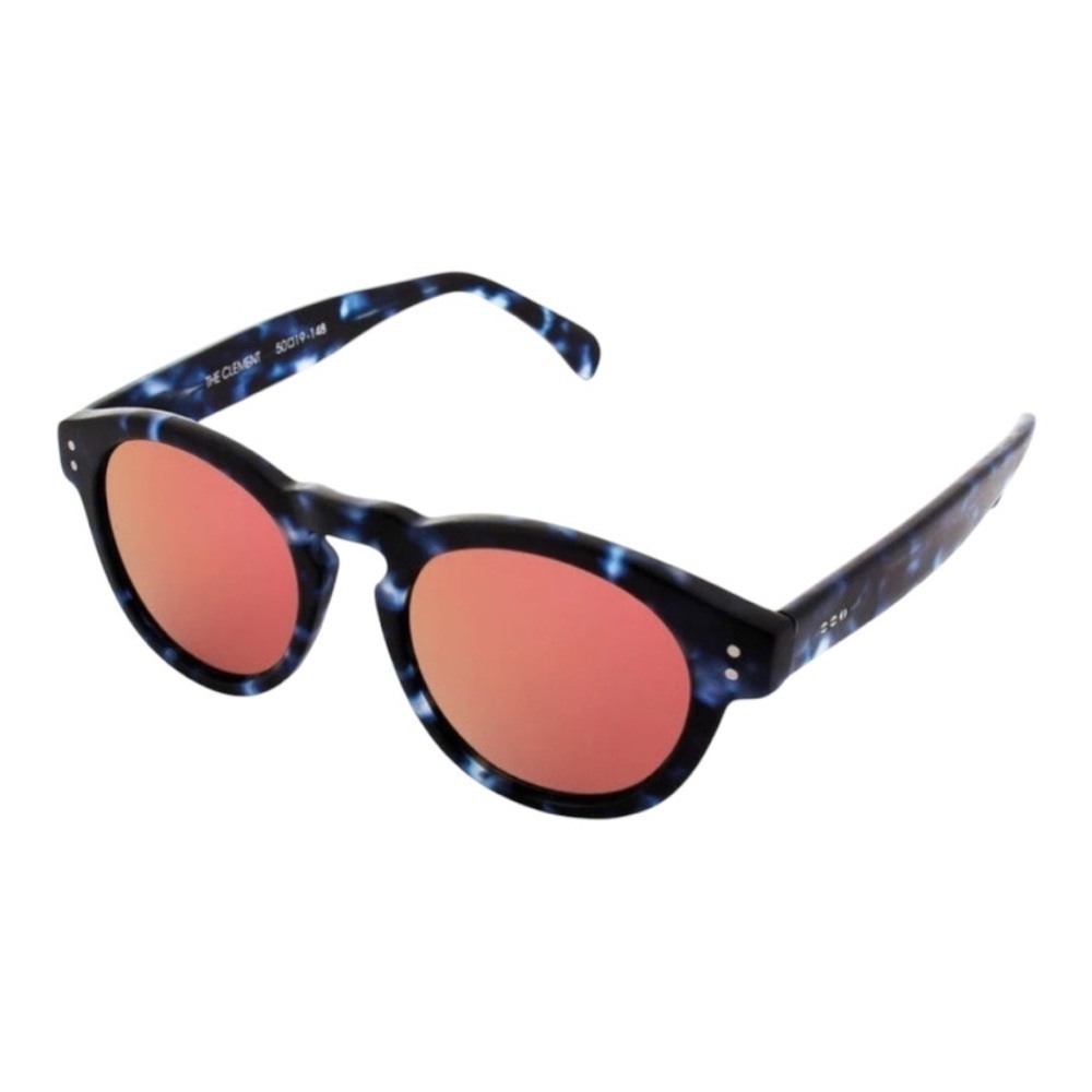 KOMONO sunglasses NEW Clement Matte Indigo Demi blue tortoise round - Picture 3 of 14